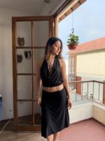 Falda Midi Rafaella - negro