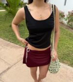 Mini Falda Rafaella - burgundy